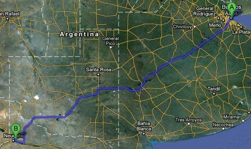 Buenos Aires - Cipolletti, Río Negro